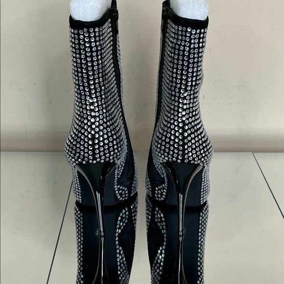 Jeffrey Campbell Rhinestone Suede Heeled Bootie - Picture 5 of 12